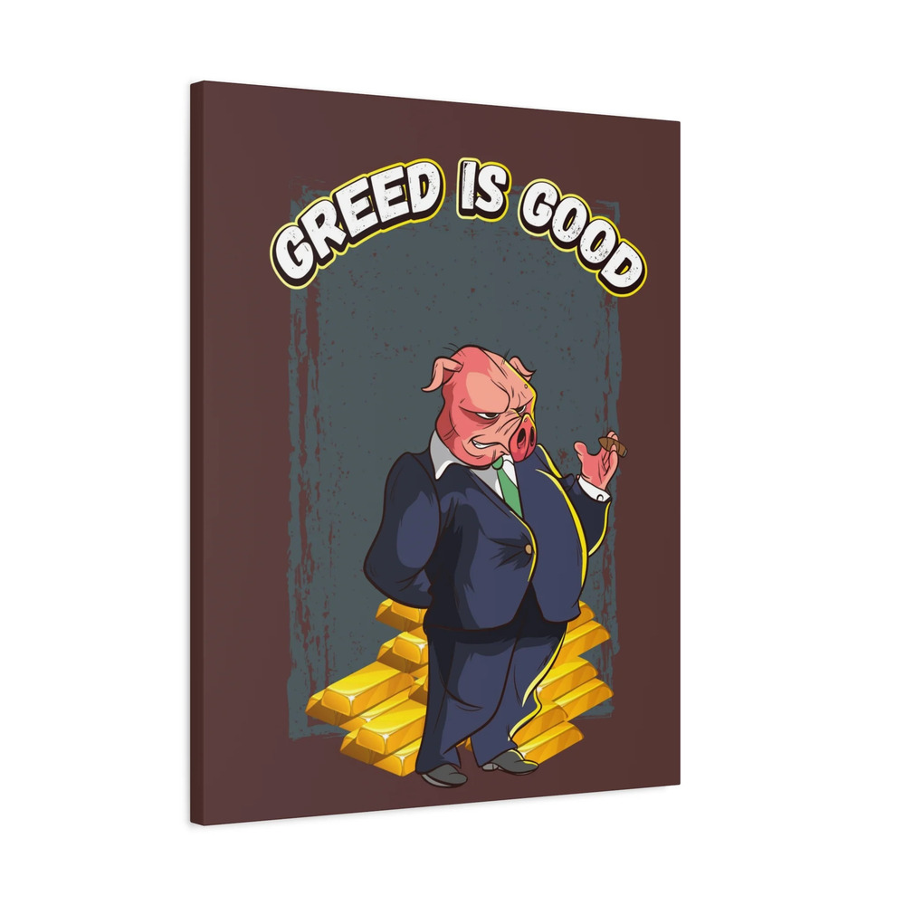 Stock Market Wall Art Greed is Good Wall Street Trader Quote Motivational Verse